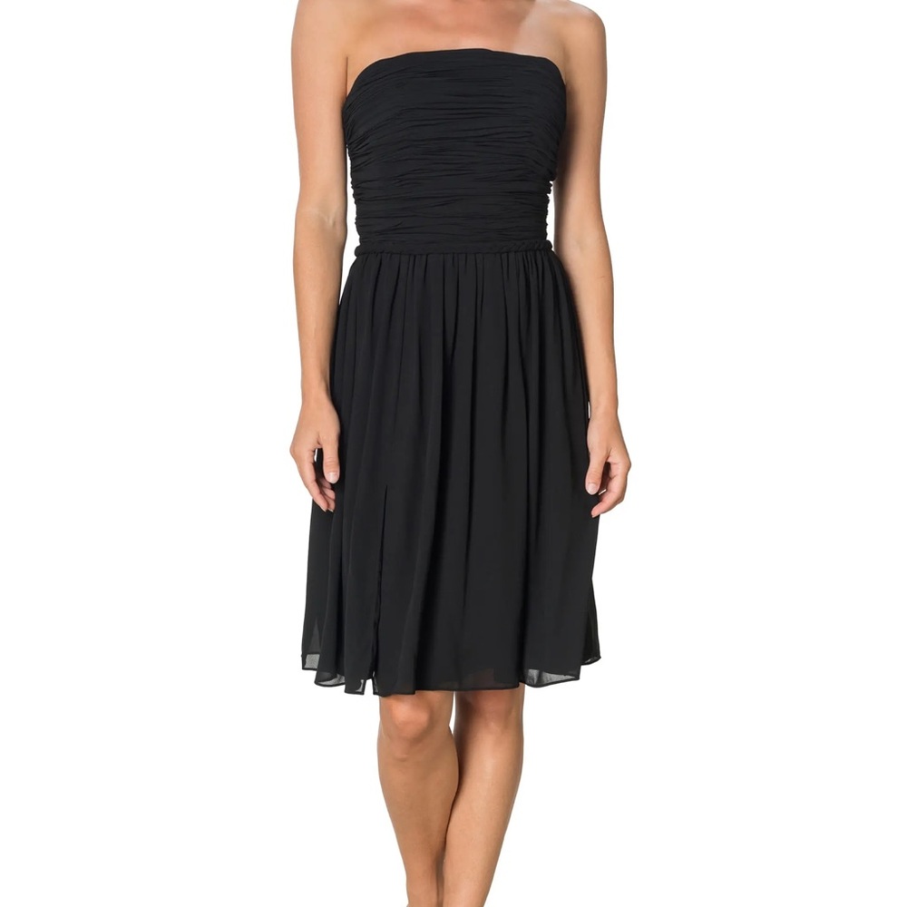 Dress the Population Haldis strapless ruched black dress